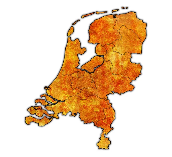 Mapa prowincji Holandii — Zdjęcie stockowe