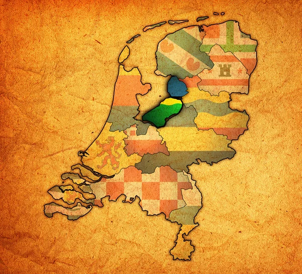 Flevoland op de selecteur van provincies van Nederland — Stockfoto