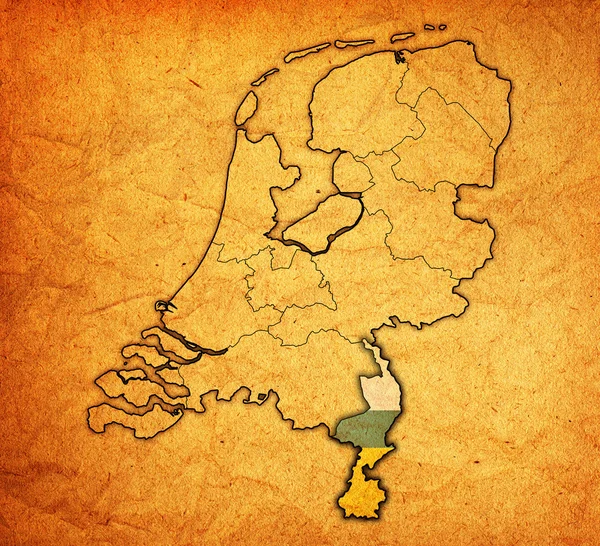 Limburg의 네덜란드의 지방의 지도 — 스톡 사진