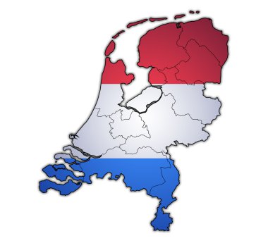 Hollanda'nın İlleri Haritası