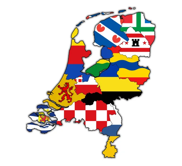 Kaart van de provincies van Nederland — Stockfoto