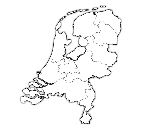 Kaart van de provincies van Nederland — Stockfoto