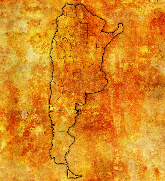 Regions of argentina on map — Stock Photo, Image