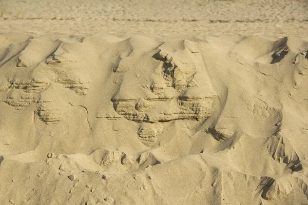 Camadas Areia Praia Uma Costa Sul Mar Baltico — Fotografia de Stock