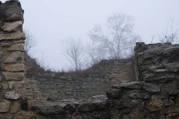 Detalhe Das Paredes Antigo Castelo Medieval Cidade Ilza Polônia — Fotografia de Stock