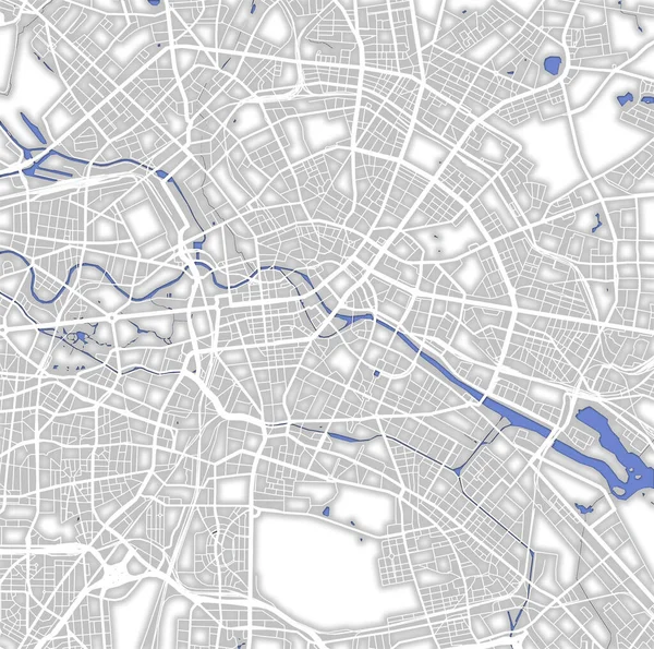 Herb Nad Zabytkową Mapą Dróg Centrum Berlina Niemczech — Zdjęcie stockowe