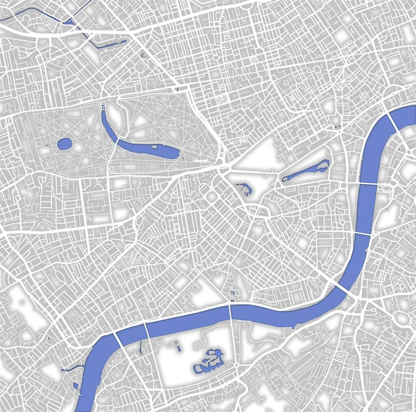 Erb Nad Klasickou Mapou Silnic Centru Londýna Anglii — Stock fotografie