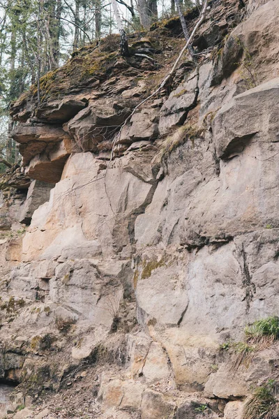 Stone Wall Gebury Abandoned Quarry Poland — Stock Photo, Image