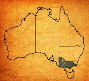 victoria on map of australia clipart