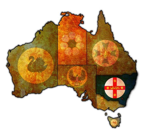 Νέα Νότια Ουαλία της Αυστραλίας χάρτη — Φωτογραφία Αρχείου