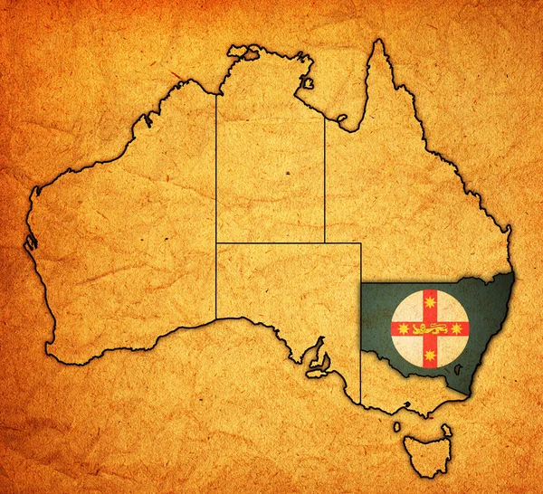 New south wales on map of australia — Stock Photo, Image