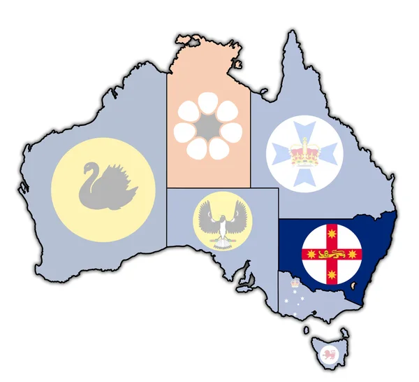 New south wales on map of australia — Stock Photo, Image