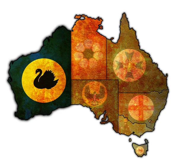 Western australia on map of australia — Stock Photo, Image