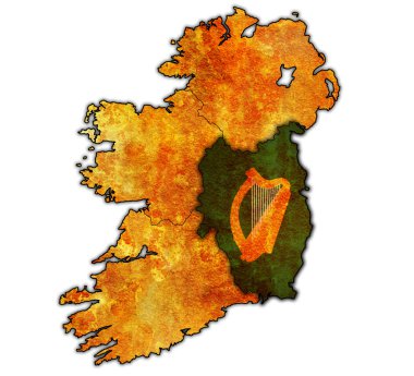 Leinster İrlanda Haritası üzerinde