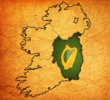 Leinster İrlanda Haritası üzerinde