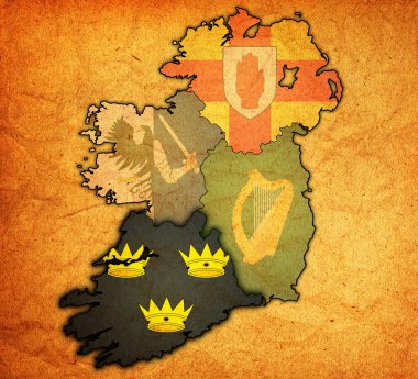 Munster İrlanda Haritası üzerinde