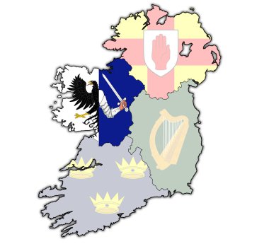 İrlanda Haritası üzerinde connancht