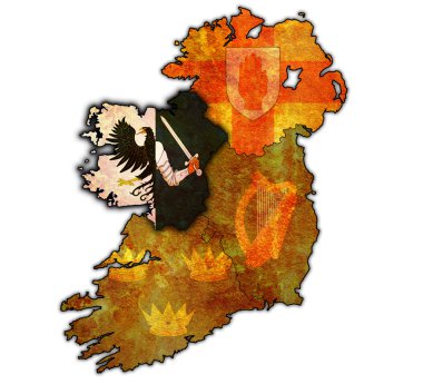 İrlanda Haritası üzerinde connancht