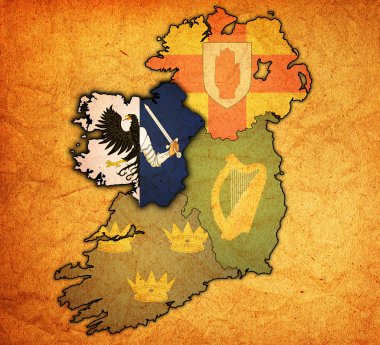 İrlanda Haritası üzerinde connancht