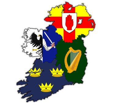 provinces on map of ireland clipart