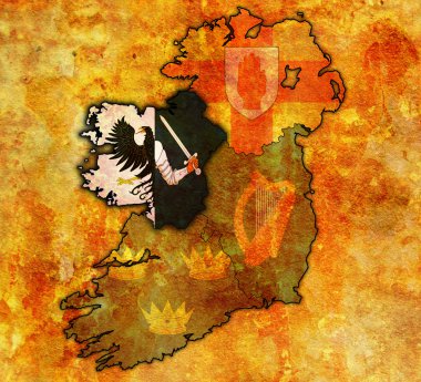 İrlanda Haritası üzerinde connancht