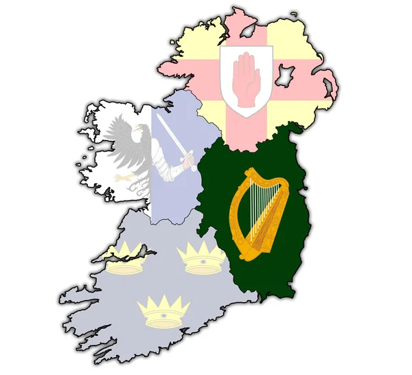 Leinster op kaart van Ierland — Stockfoto
