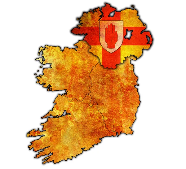 Ulster na mapie Irlandii — Zdjęcie stockowe