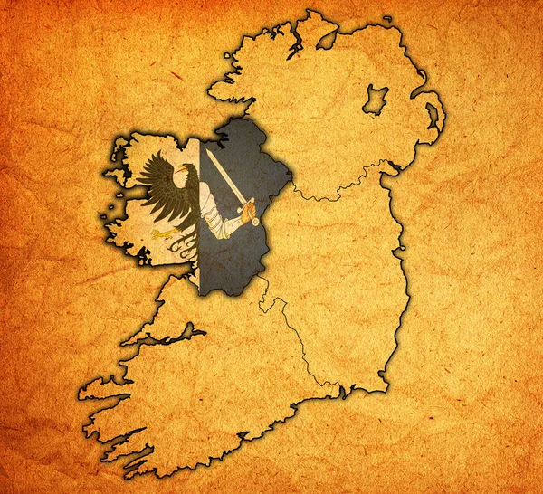 Connancht na mapie Irlandii — Zdjęcie stockowe