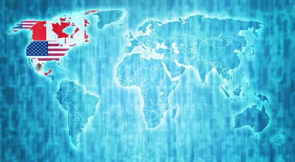 Nafta el territorio en el mapa del mundo —  Fotos de Stock