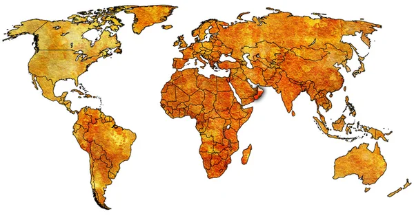 Oman territory on world map — Stock Photo, Image