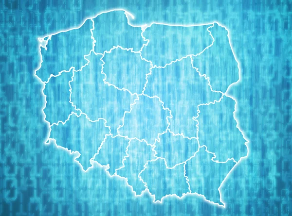 Poland administrative divisions — Stock Photo, Image