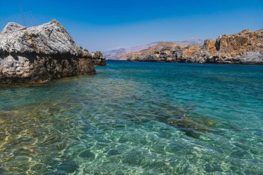 Rocky coastline with visible water range during tides