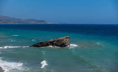Girit 'teki Preveli Sahili yakınlarındaki Girit sahili manzarası
