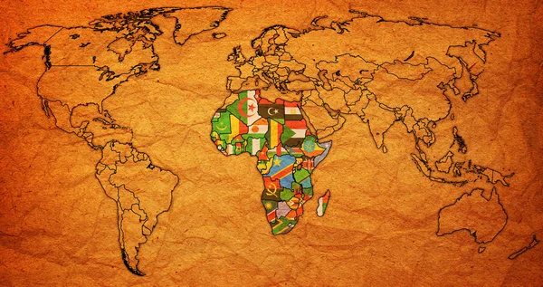 Unione africana sulla mappa — Foto Stock