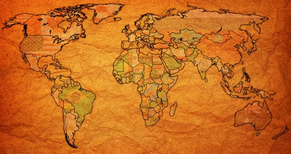 Libérie území na mapě skutečného světa — Stock fotografie
