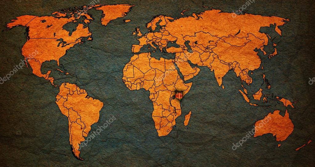 Territoire Du Kenya Sur La Carte Du Monde Réel