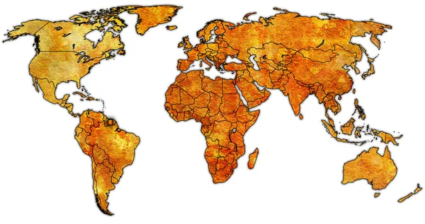 Surinam territory on world map — Stock Photo, Image