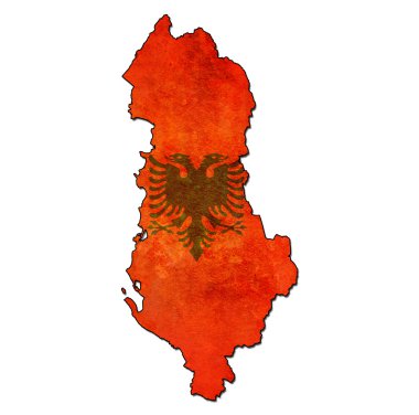 Arnavutluk bölge bayrağı ile