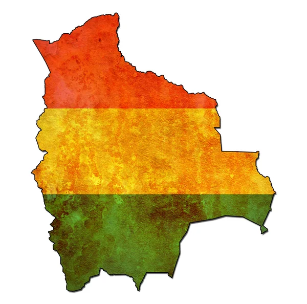 Bolivia territorium med flagga — Stockfoto