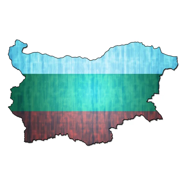Bulgaria territorio con bandera —  Fotos de Stock