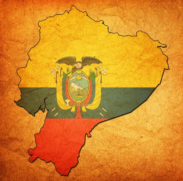 Территория эквадора с флагом — стоковое фото