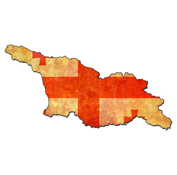 Georgia territory with flag — Stock Photo, Image