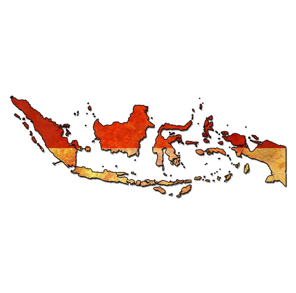 Indonesisches Territorium mit Flagge — Stockfoto