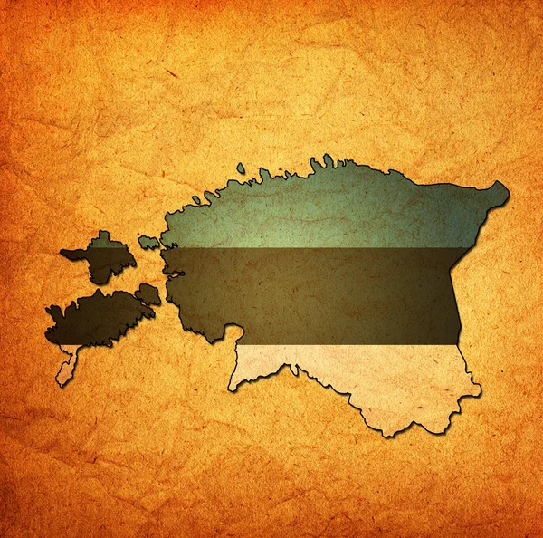 Estonia território com bandeira — Fotografia de Stock
