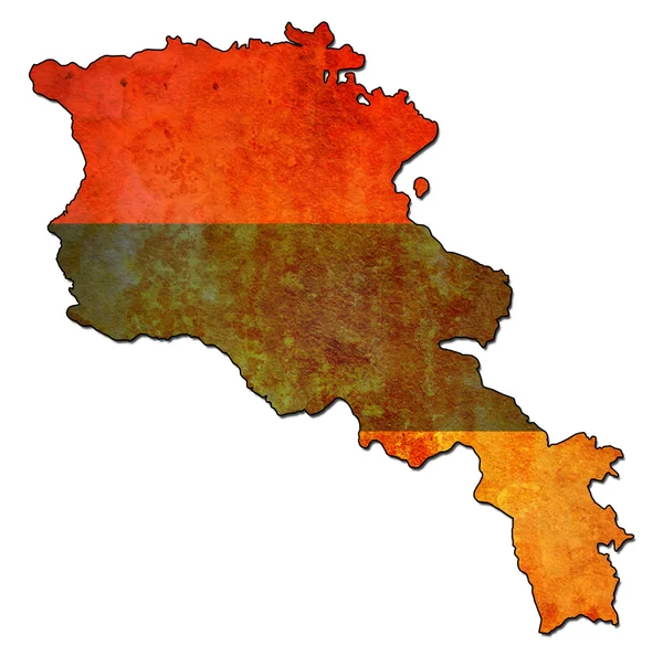 Armenia territory with flag — Stock Photo, Image