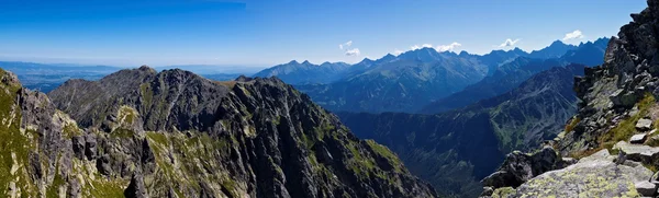 Panorama delle montagne polacche dei Tatra — Foto Stock