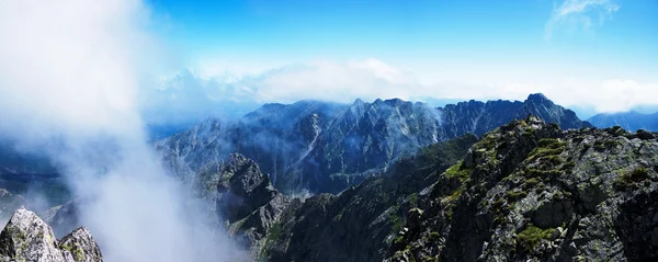 Panorama z vrcholu Swinica v polské Tatrash — Stock fotografie