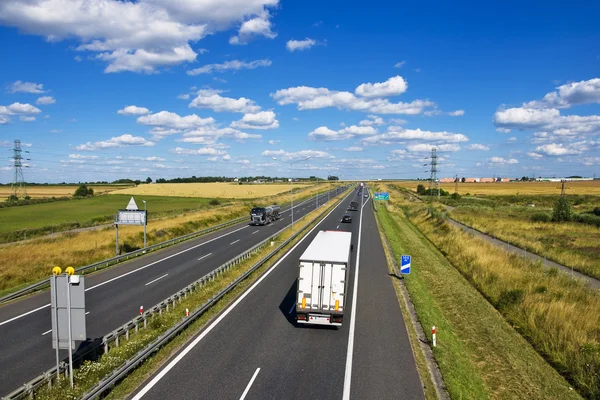 Autostrada A4 Polski w pobliżu Gliwice — Zdjęcie stockowe