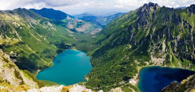 Polonya Tatra Dağları güzel buzul gölleri