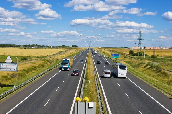 Autopista polaca A4 cerca de Gliwice —  Fotos de Stock